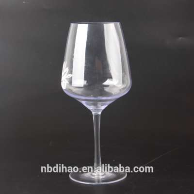 Long Stem Unbreakable Plastic wine glasses